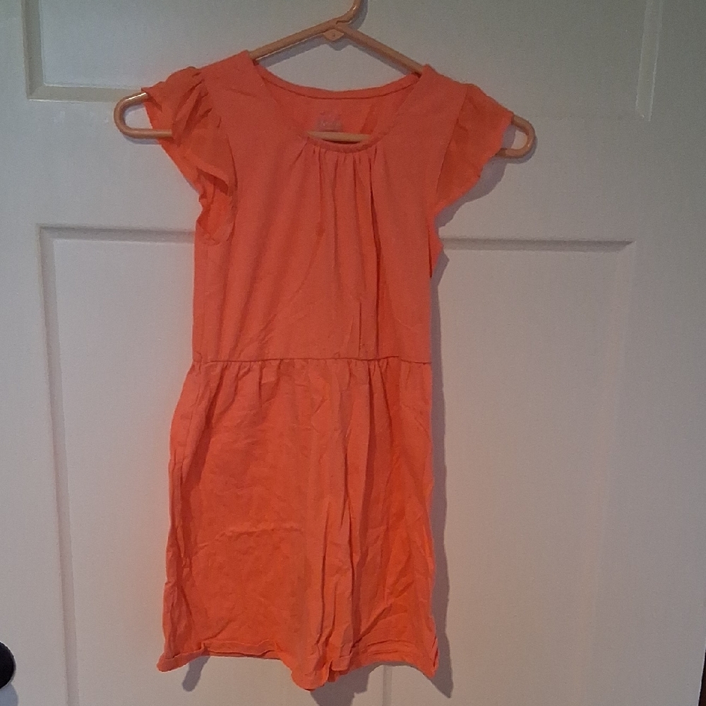 Faded Glory Girls M (7/8) Vibrant Orange Dress